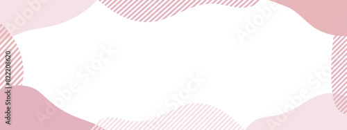 流体シェイプのフレーム　液体の抽象的な流動体のゆるいフレーム　ピンク　赤 photo