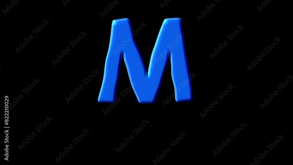 Realistic dripping liquid letter m animation Realistic dripping liquid letter m animation