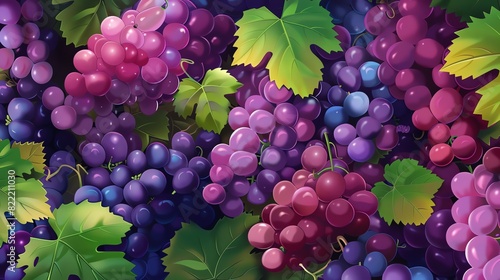 cluster big grape background photo
