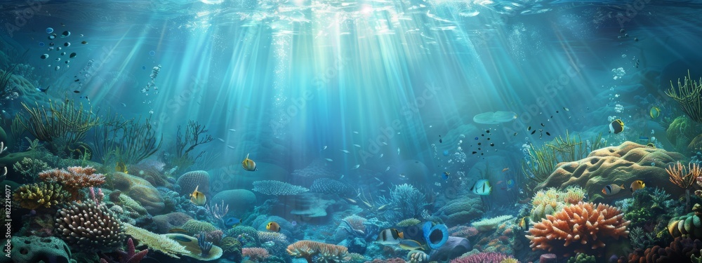 A tranquil, ocean-inspired background with coral reefs and marine life. A tranquil, ocean-inspired background with coral reefs and marine life.