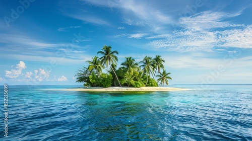 Urlaub auf einer einsamen Insel in den Tropen photo