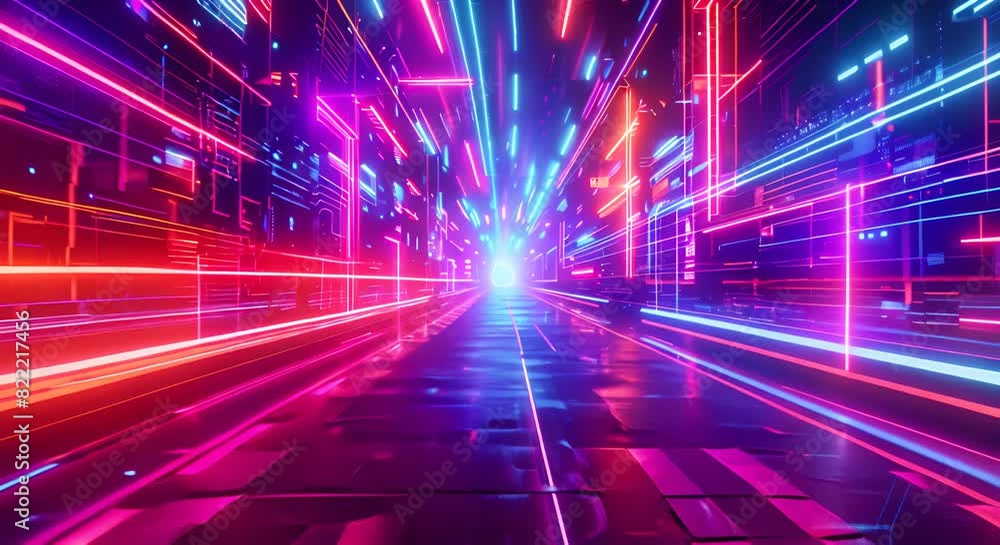 Cyber worlds neon transport system, moving data at the speed of light.