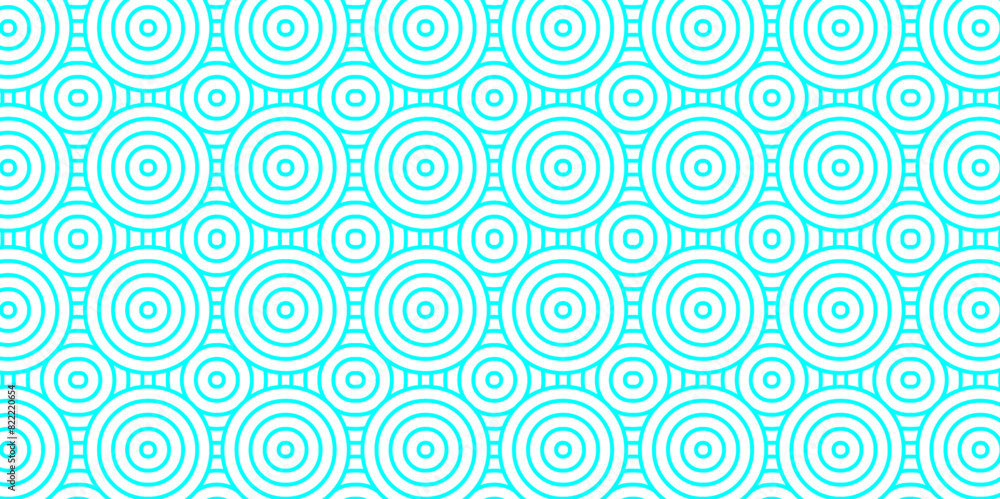 Overlapping Pattern Minimal diamond geometric waves spiral and abstract circle wave line. blue color seamless tile stripe geometric create retro square line backdrop pattern background.