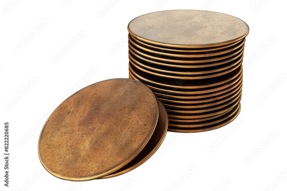 Coasters isolated on transparent background Coasters isolated on transparent background