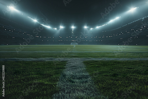Dramatic soccer stadium photo