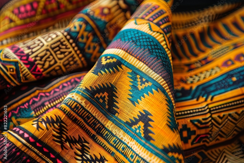 Mesmerizing photo showcasing the intricate beauty of African textiles and tradition.