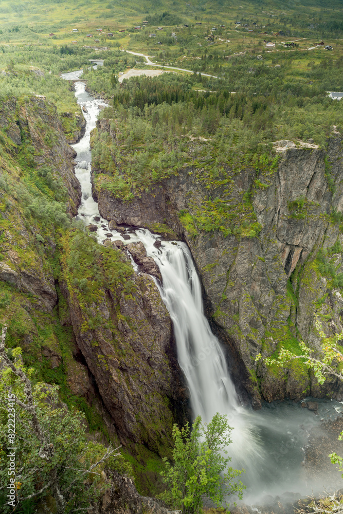 Wasserfall Vøringfossen, Eidfjord, in Norwegen Wasserfall Vøringfossen, Eidfjord, in Norwegen