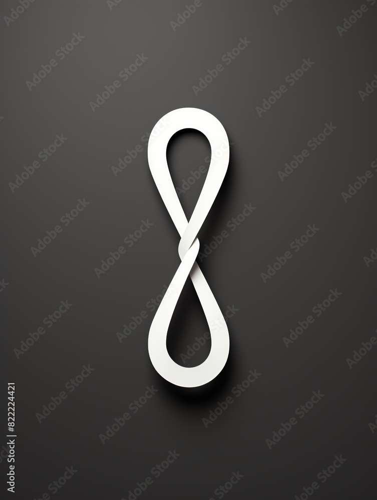 Minimalist white infinity loop on a sleek black background, symbolizing endless possibilities and simplicity in design. Minimalist white infinity loop on a sleek black background, symbolizing endless possibilities and simplicity in design.