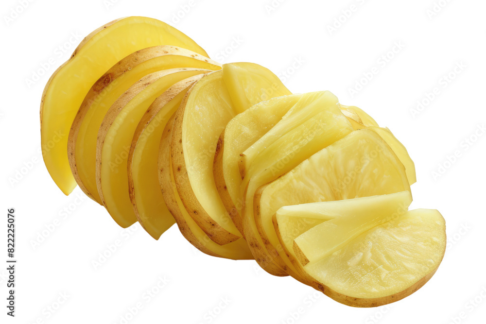 Sliced potato isolated on transparent background Sliced potato isolated on transparent background