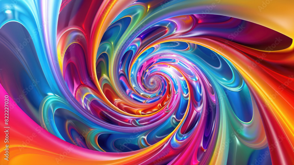 Colorful vibrant abstract spiral background with swirls and wavy shapes Colorful vibrant abstract spiral background with swirls and wavy shapes
