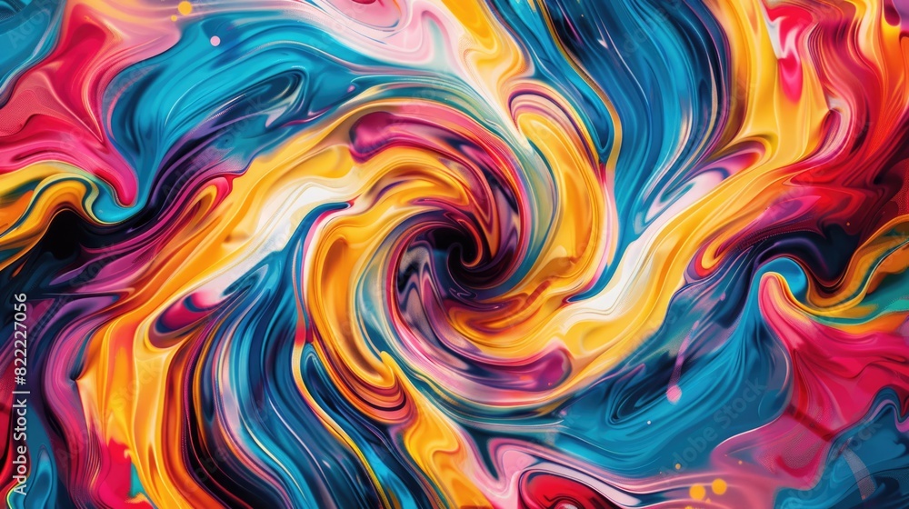 Colorful vibrant abstract spiral background with swirls and wavy shapes Colorful vibrant abstract spiral background with swirls and wavy shapes
