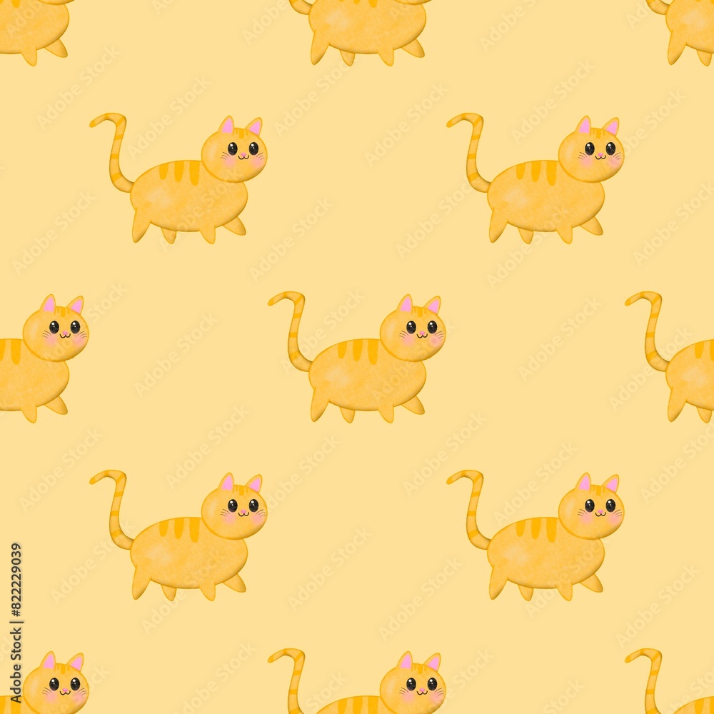 Fototapeta premium seamless pattern with cats 
