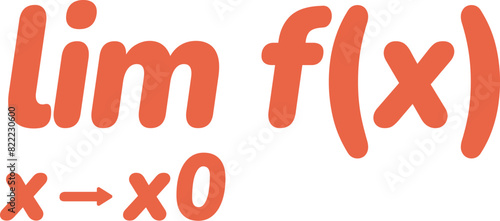 Cute Limit Sign Mathematic Symbol lim f(x), Math Subject Education
