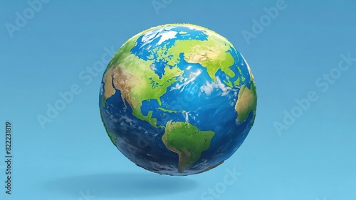 Ball shaped earth and blue water , safe nature earth day concept © MochSjamsul