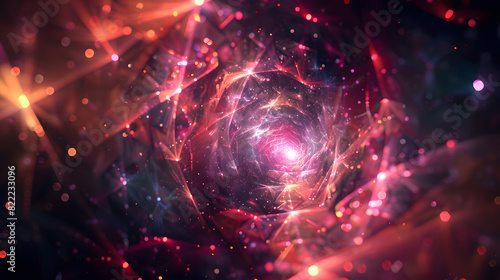 Digital artwork of a vibrant nebula with sparkling stars and cosmic lights