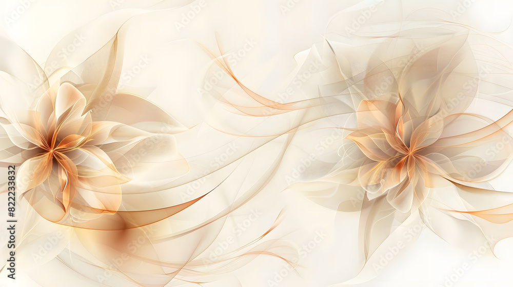 Elegant abstract floral design on soft background