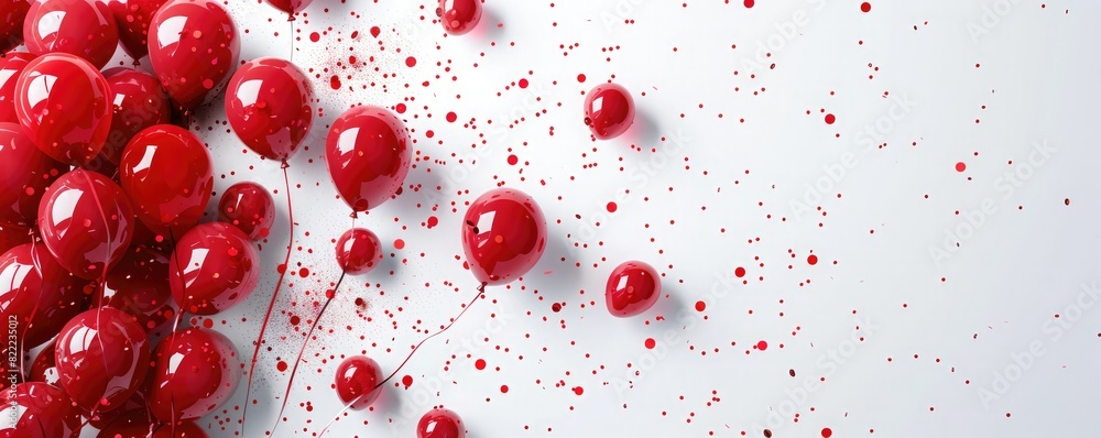 Red and white abstract background.