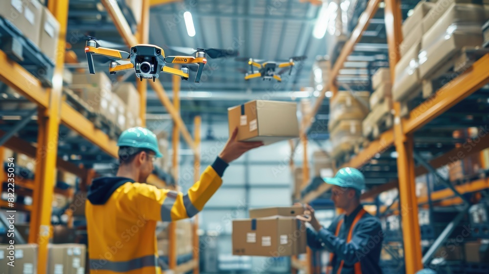 Drone-operated warehouse