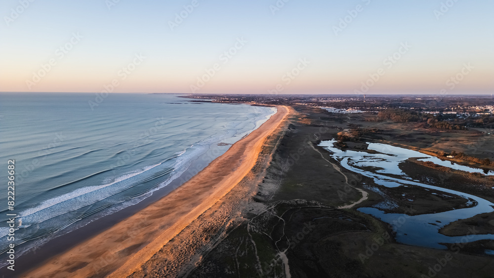 Gachere marshes in Brem sur Mer, Vendee, France