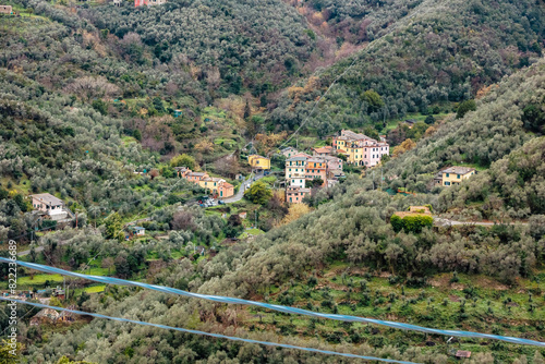 Typical colored houses of the Cinque Terre region in Italy