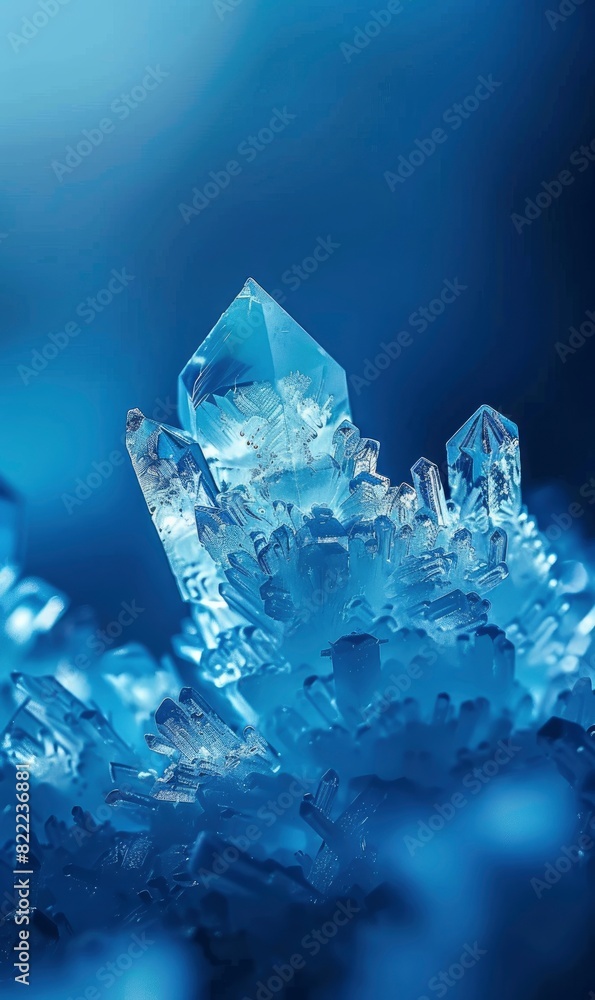 Blue Abstract Ice Crystals,Photorealistic HD Blue Abstract Ice Crystals,Photorealistic HD