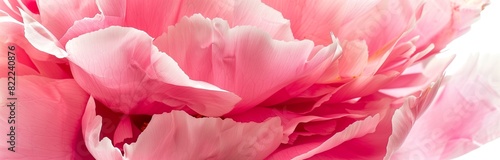 close up of a pink peony petals 
