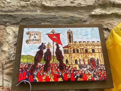 Gubbio city center during the festa dei Ceri