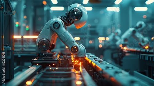Digital Manufacturing integrating AI and robotics to enhance production efficiency, reduce costs, and enable mass customization  photo