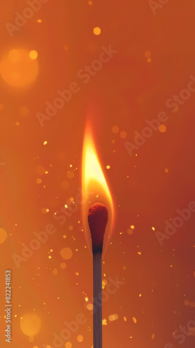 Close-up of flame, warm glow