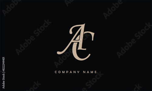AC, CA, A, C Abstract Letters Logo Monogram
