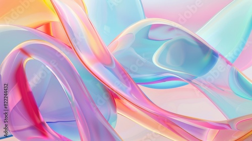 Wallpaper Mural Colorful abstract fluid art design with vibrant hues and glossy texture Torontodigital.ca