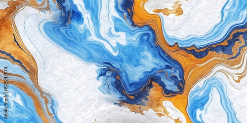 Artificial Marble Texture in White, Blue, and Gold