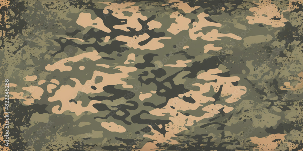 Sand-Green Camouflage Texture, Background Sand-Green Camouflage Texture, Background