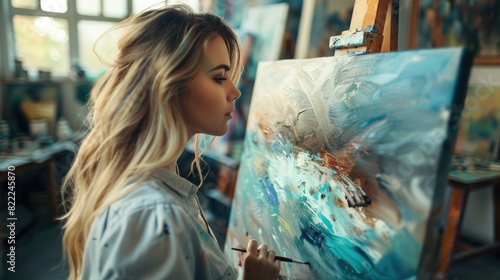 Woman painting