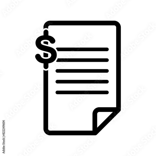 financial note icon, simple vector design