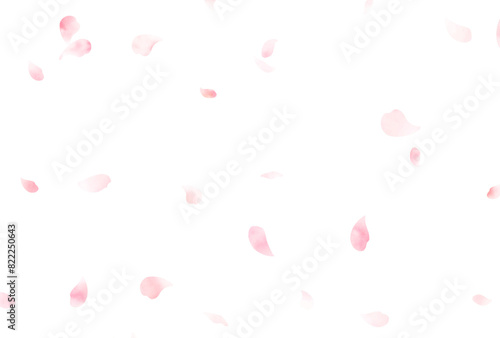 背景素材_水彩花吹雪_桜