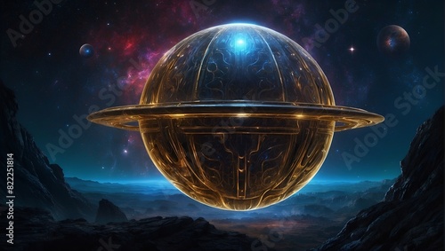 An otherworldly, time-warped alien artifact emerges from the depths of a forgotten dimension