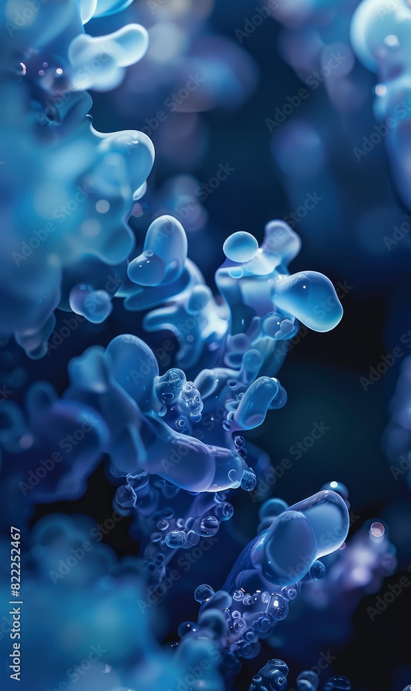 Obraz premium Blue Abstract Nature Elements,Photorealistic HD