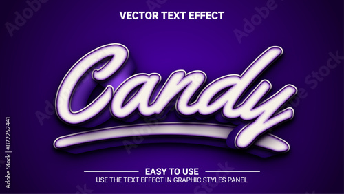3d candy editable text effect