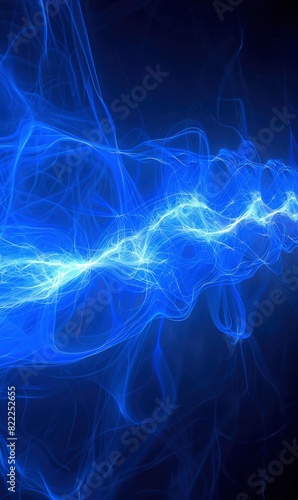 Blue Abstract Nebula Waves,Photorealistic HD