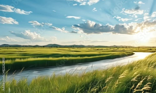 landscape with river motion