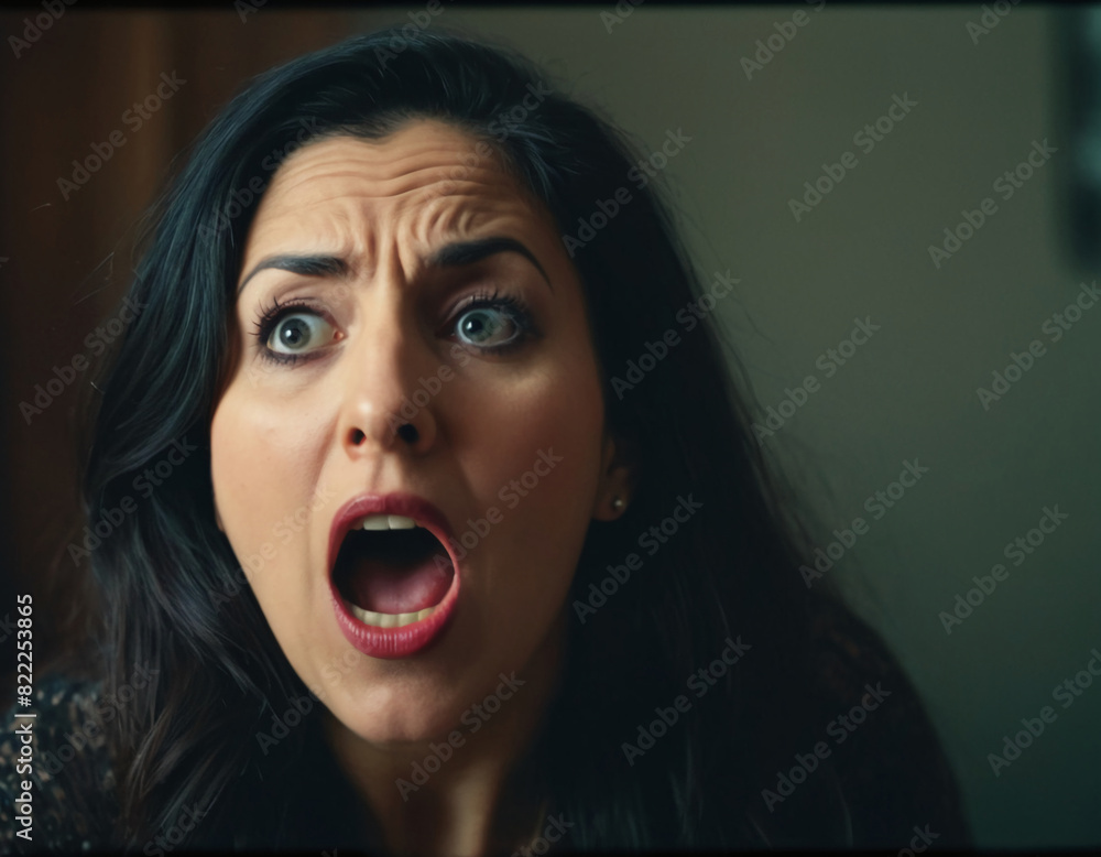 a shocked, surprised woman caucasian white woman a shocked, surprised woman caucasian white woman