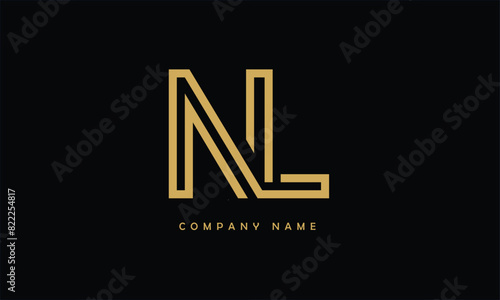 NL, LN, N, L Abstract Letters Logo Monogram photo