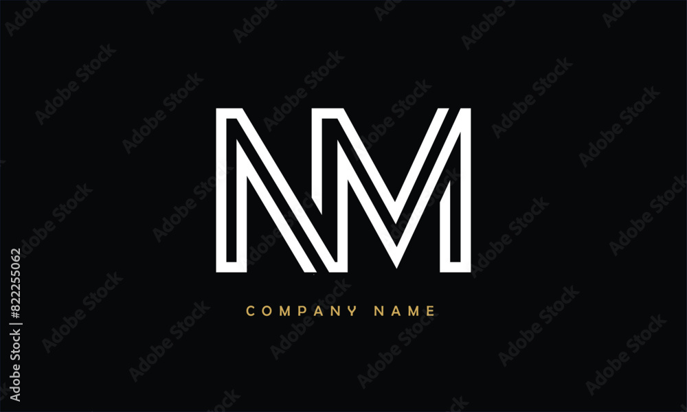 NM, MN, N, M Abstract Letters Logo Monogram NM, MN, N, M Abstract Letters Logo Monogram