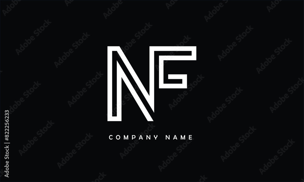 NF, FN, N, F Abstract Letters Logo Monogram NF, FN, N, F Abstract Letters Logo Monogram