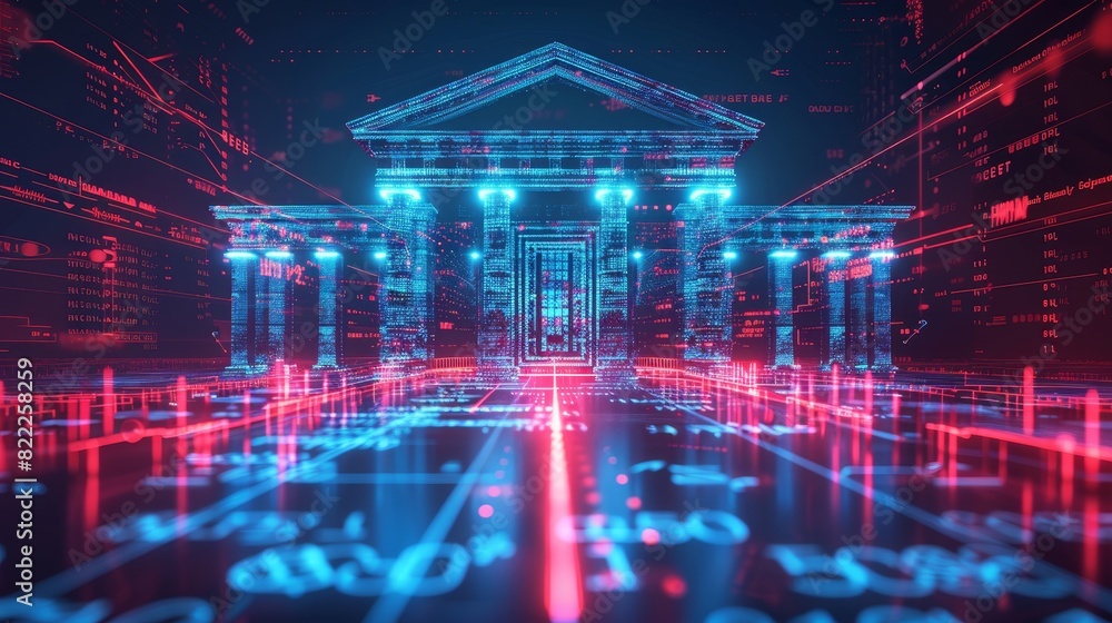 Generate an image representing the fusion of banking Generate an image representing the fusion of banking