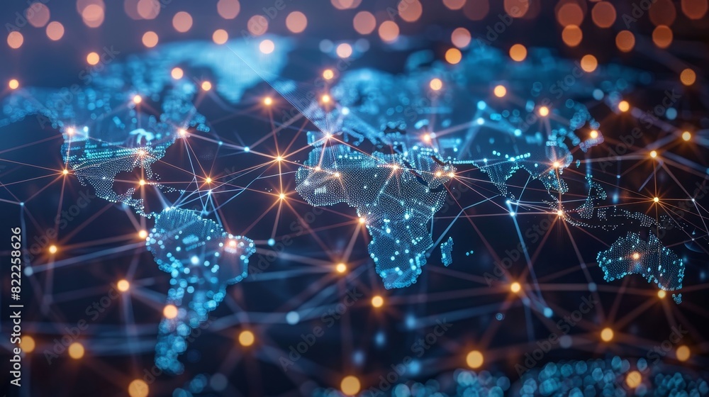Obraz premium Generate an image representing the global connectivity