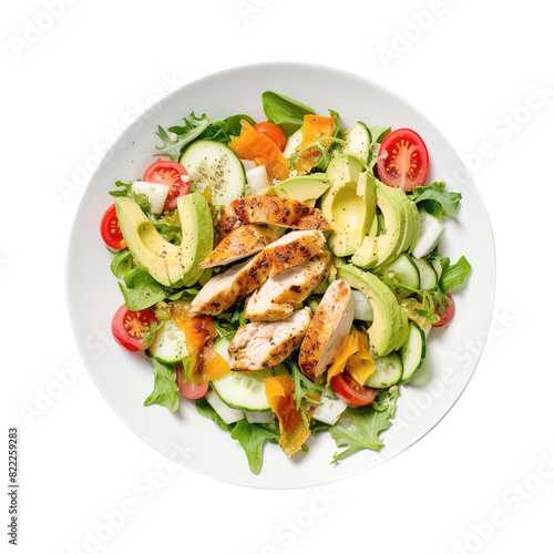 Chicken Vegetable salad, isolated on transparent background Remove png, Clipping Path, pen tool