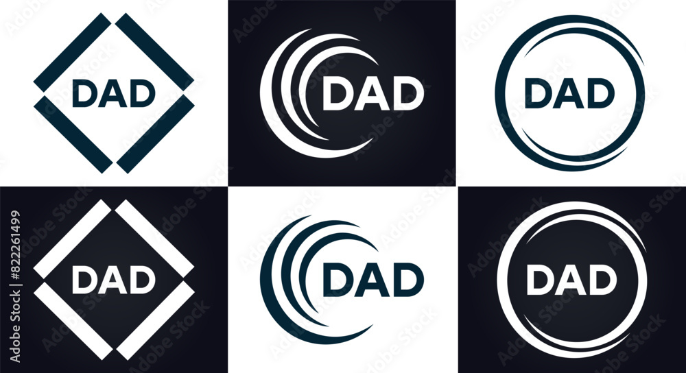 DAD logo. D A D design. White DAD letter. DAD, D A D letter logo design. D A D letter logo design in FIVE, FOUR, THREE, style. letter logo set in one artboard. D A D letter logo vector design.
DAD logo. D A D design. White DAD letter. DAD, D A D letter logo design. D A D letter logo design in FIVE, FOUR, THREE, style. letter logo set in one artboard. D A D letter logo vector design.