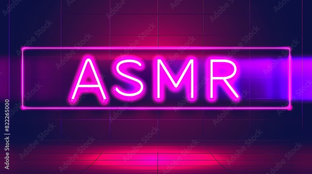 ASMR, A glowing neon sign with the text ASMR, SMR Stress-relieving sounds concept,relaxation, audio, sensation
ASMR, A glowing neon sign with the text ASMR, SMR Stress-relieving sounds concept,relaxation, audio, sensation